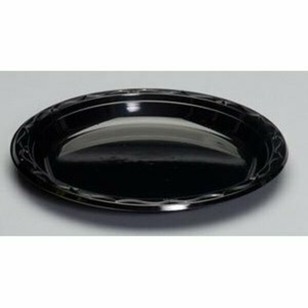 Genpak Silhouette 10.25 in. Black Plate Hi-Impact Polystyrene, 100PK BLK10